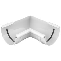 Кут ринви внутрішній 90° 125 мм Білий BRYZA