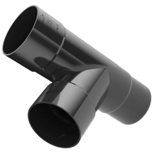 Трійник труби водостічної 90/90/90  мм Чорний BRYZA