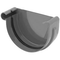 Заглушка ринви ліва 125 мм Графіт BRYZA