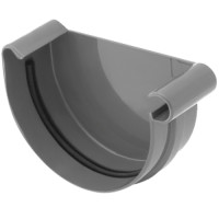 Заглушка ринви права 125 мм Графіт BRYZA